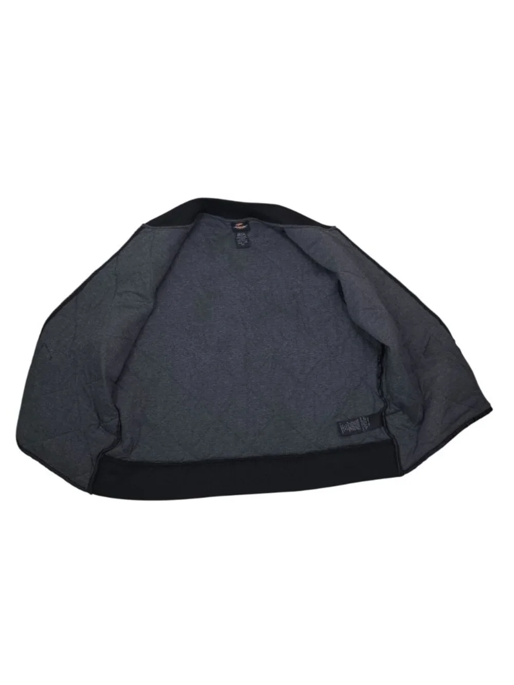 Dickies Quilted Full Zip Vest Mens XXL Black Nylon Cotton Polyester